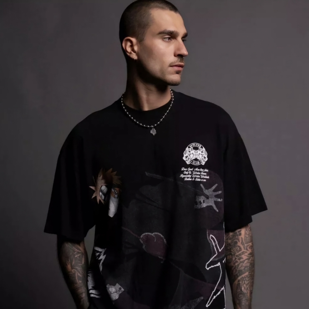 Darc Sport x Naruto Crossover M Oversized workout tee